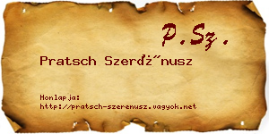Pratsch Szerénusz névjegykártya
